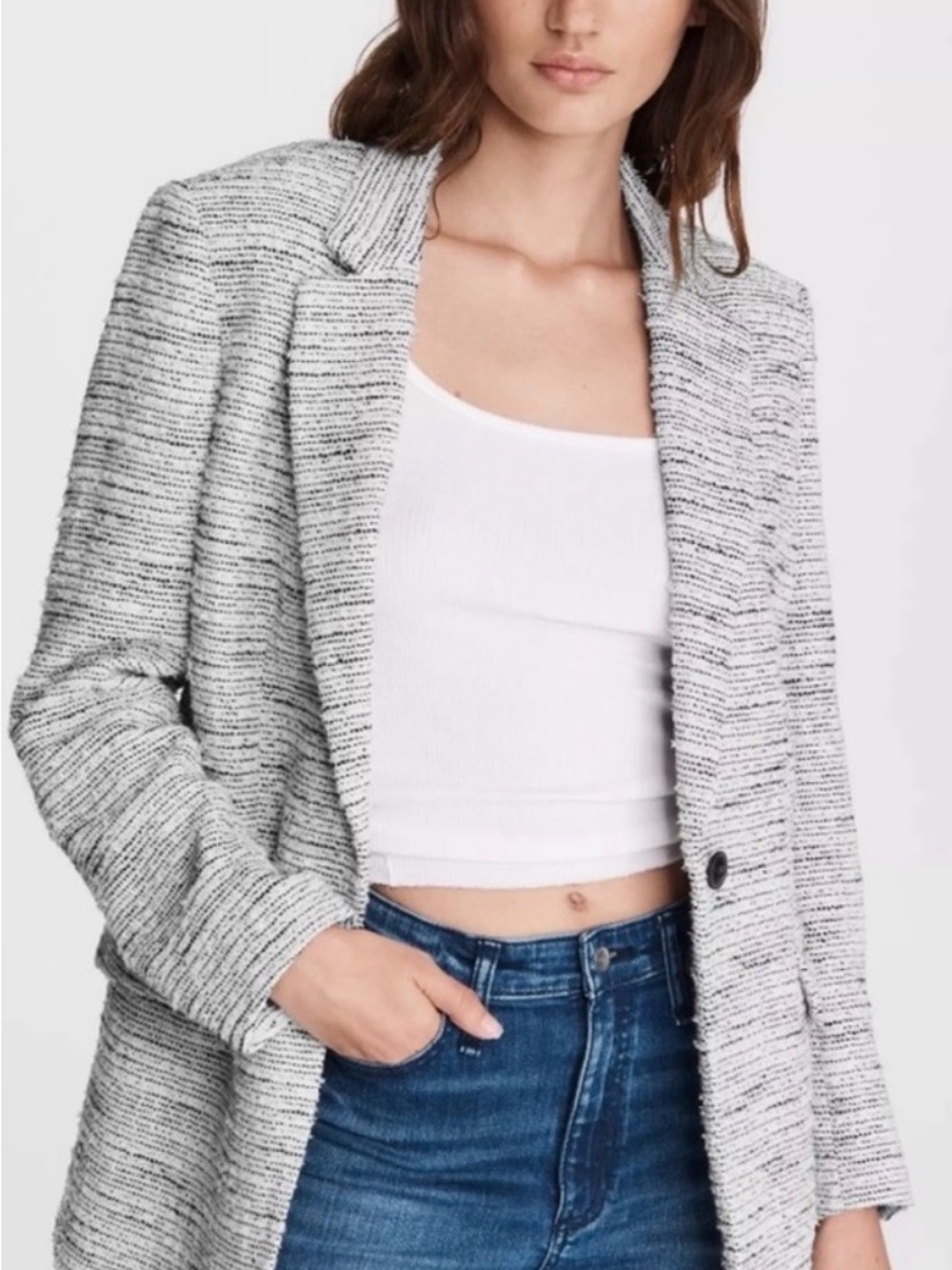 rag & bone Ames Deconstructed Tweed Blazer